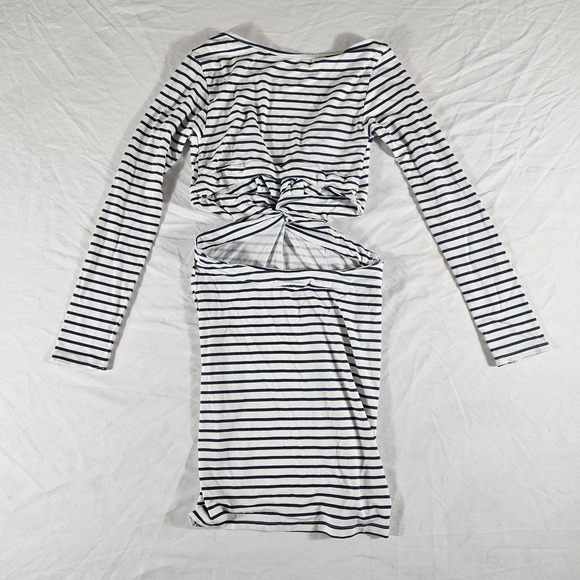 Blue Life Striped Long Sleeve Dress with Twist Detail - Picture 6 of 7